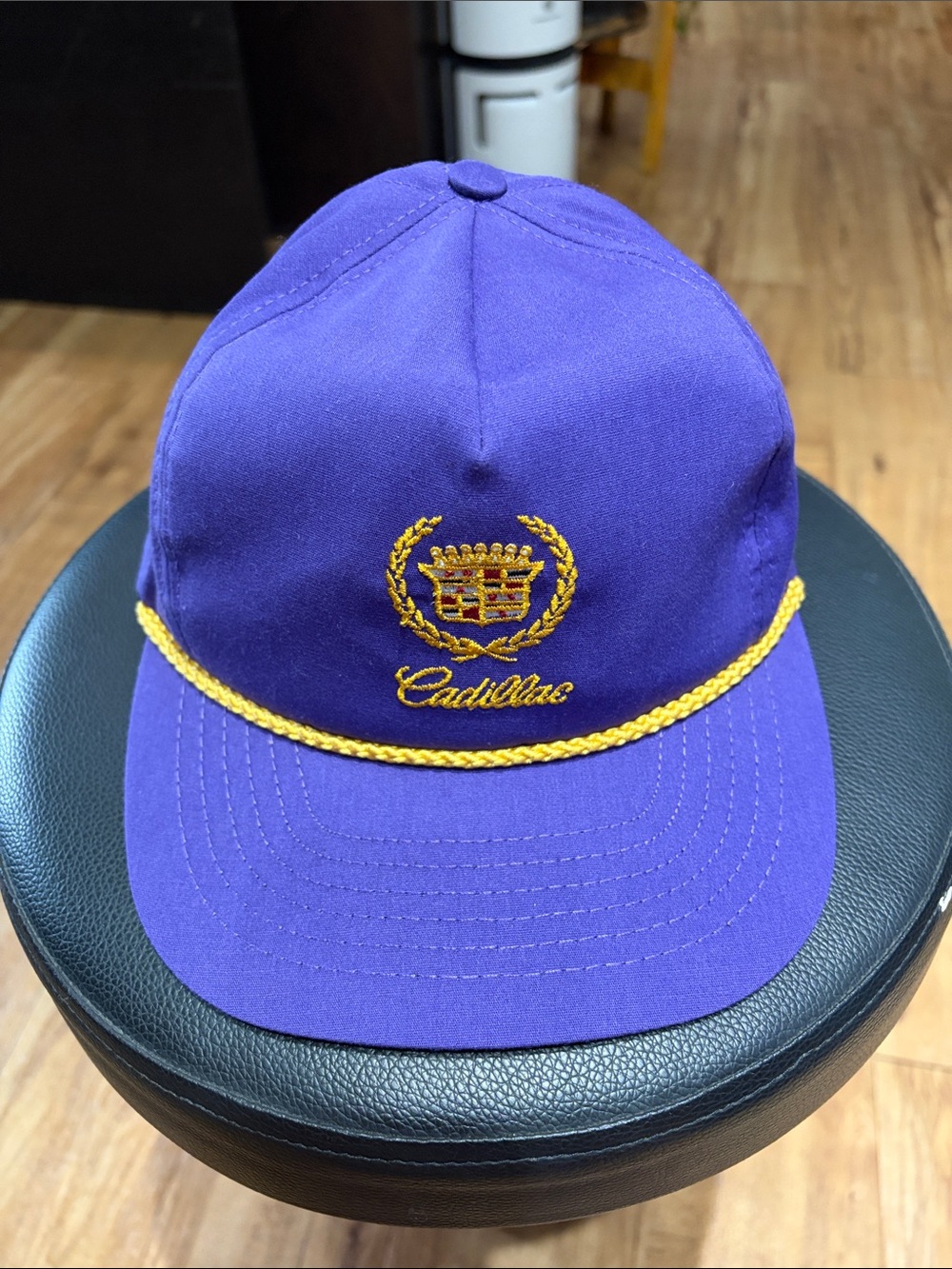 Vintage Cadillac Purple Rope SnapBack Hat ProTex USA Made Mesh Trucker Cap
